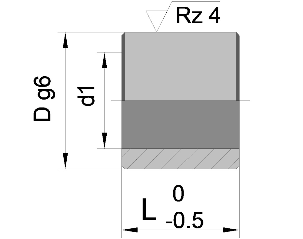HSB 024 Zentrierhülse mit Passdurchmesser